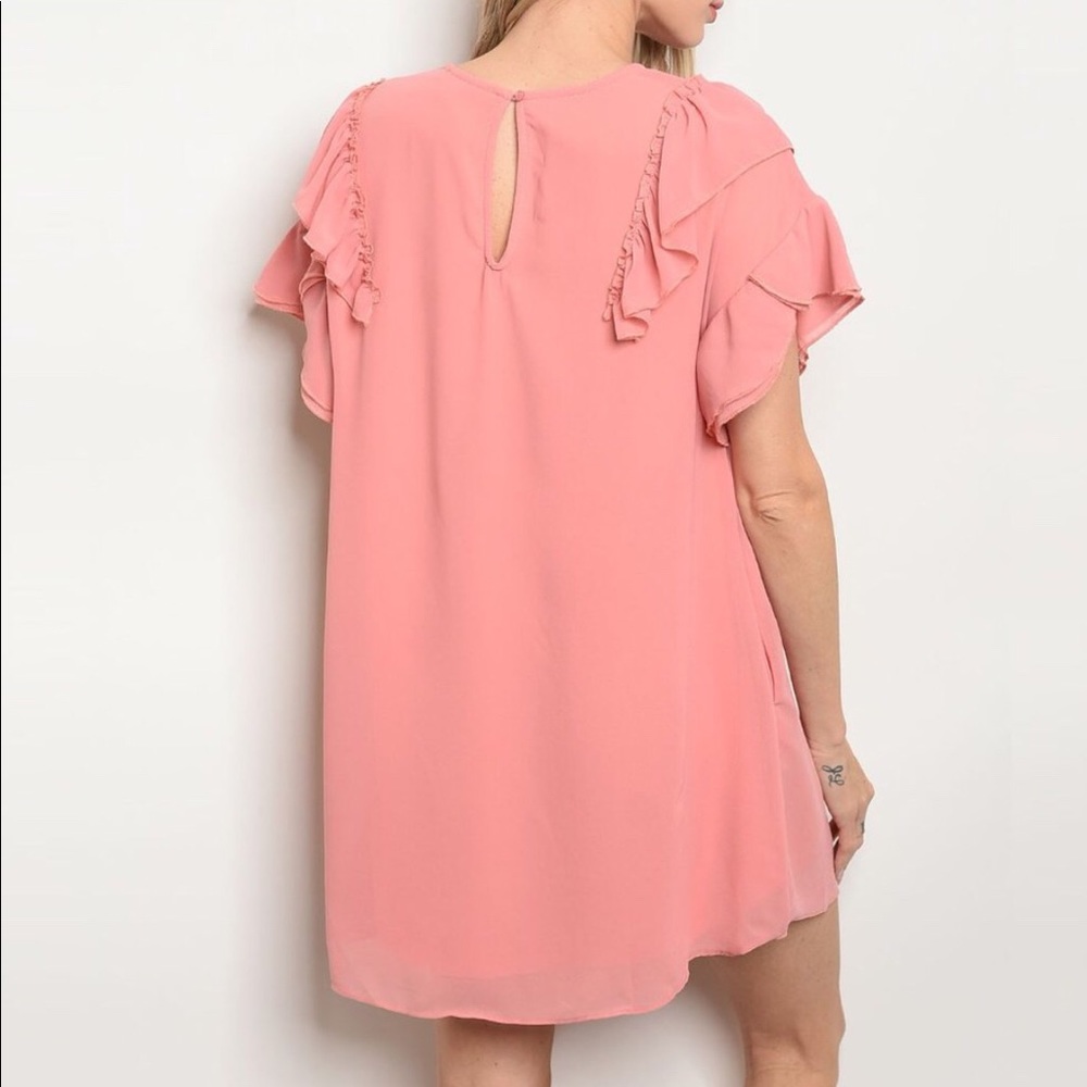 Ruffled Tunic Mini Dress - Picture 2 of 2